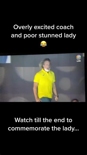Funny Moments: Overly Excited Coach at Tokyo Olympics