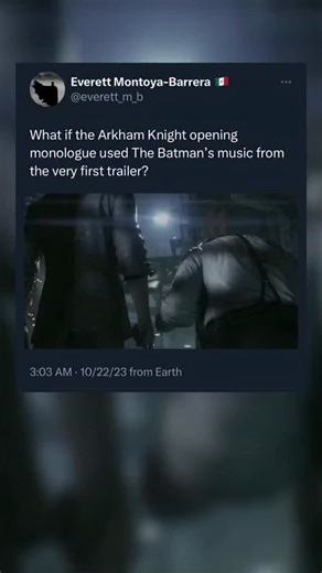 itsvigz @sacanime winter on Instagram: "What if the Arkham Knight intro used “The Batman” (2022) teaser trailer music #batman #batmanarkhamknight #thebatman #dccomics #batmanedit"