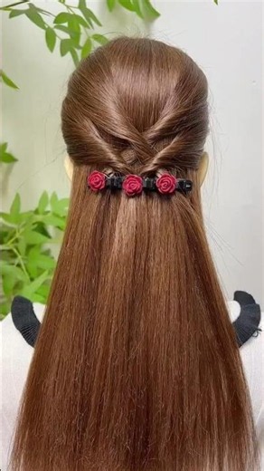 Easy & Beautiful Hairstyle for Long Hair 💖 | Trending Hair Tutorial #Shorts