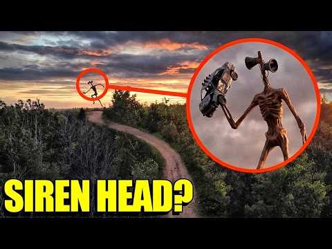 The drone captured Siren Head running in real life! He noticed my drone