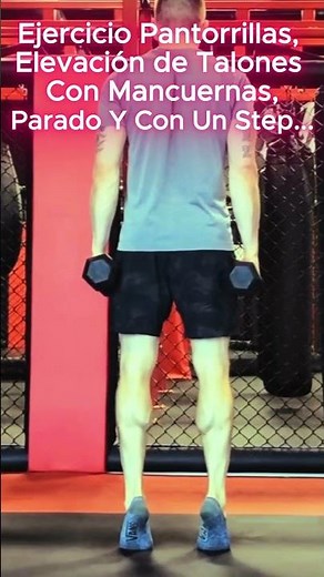 Elevación de Talones Parado, Con Mancuernas, Y Un Step... #ejerciciosconpesas #cuerpofitnes #piernas