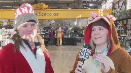 FOX's Hayley Spitler at the Santa Cycle Rampage