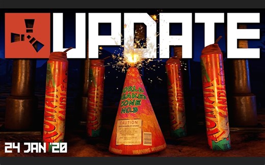 Rust更新2020年1月24日 烟花，锣，防毒面具，鞭炮