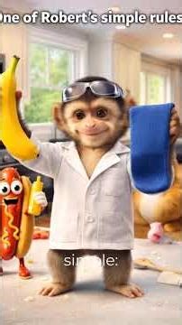 Scientist Robert’s Kitchen Disaster! 🐒🍳 #Shorts