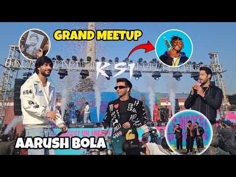 GRAND MEETUP KSI & Triggered Insaan Fukra Insaan Aarush Bhola Laila DELHI HAAT PITAMURA