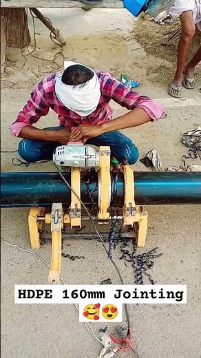 HDPE pipe joint 160 mm || HDPE pipe line #trending #ytshorts #viral #workout
