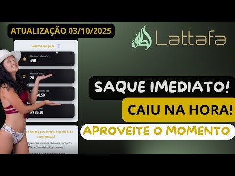 LATTAFA - ATUALIZAÇÃO MAIS UM SAQUE DE R$37,87 APROVEITE O MOMENTO