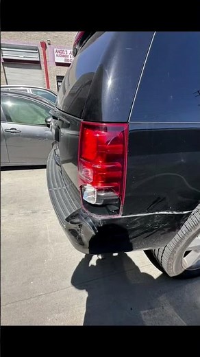 Repairing the rear bumper on a Chevrolet and Tahoe #automobile #bodyshop #repair