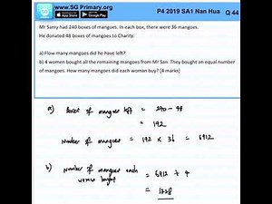 Primary 4 Math 2019 Nan Hua SA1 Q44