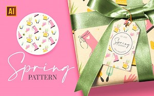 如何在 Adobe Illustrator 中制作春天的图案