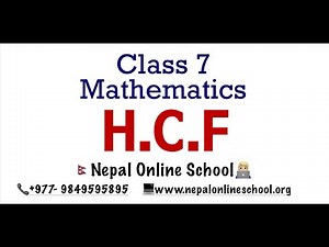 Highest Common Factor | HCF Factorization method Division method in NEPALI | Class 7 math in NEPALI