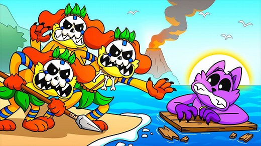 ONE CATNAP on a DOGDAY ONLY ISLAND?! (Cartoon Animation)