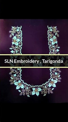 #bridalbeadswork #simple computer work #computer maggam work. #simple embroidery blouse