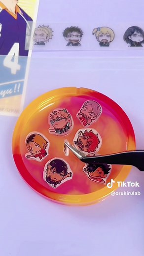 可愛いハイキュー！ミニキャラレジンキーホルダー作成