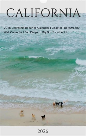 2026 California Beaches Calendar: Coastal Photography Wall Art (US) - Etsy