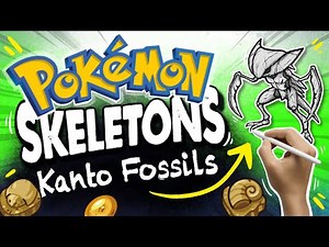 Pokemon Skeletons - All Kanto Fossils - Procreate Sketch Time Lapse
