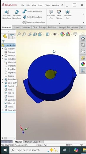 knob parts #cad #solidworks #ffillets #library