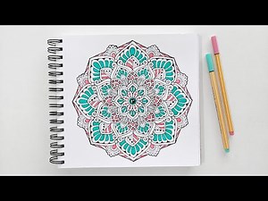 How to draw Mandala Art for beginners | Easy colorful Mandala | Doodle/Zentangle drawing