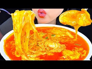 Asmr Mukbang | Soft Boiled Eggs & Spicy Noodles | Eating Sounds | ASMR Phan