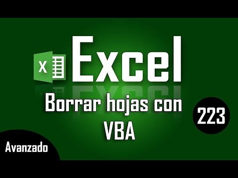 Como borrar hojas de un libro de Excel con VBA - Capítulo 223
