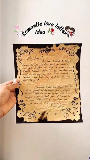 “Aesthetic love letter idea you NEED to try!🥀#diy #love #letter #shorts #craftideas #aesthetic #fyp