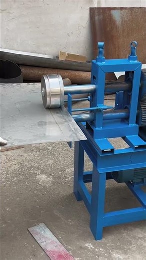 Sheet metal roll forming machine Ribing machine #youtubeshorts