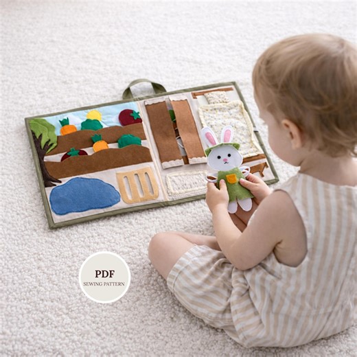 Felt Quiet Book Pattern PDF, Bunny's Farm Activity Book Sewing Guide - Etsy UK