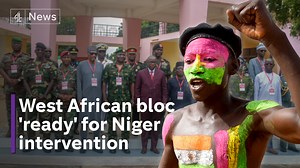 If all else fails 'we are going into Niger' - that was the message from a West African bloc of nations today. Defence chiefs from the ECOWAS group have been meeting in the Ghanaian capital Accra, to discuss details of a stand-by military force. The group's commissioner insisted military intervention was a last resort - but voiced his frustration at efforts to engage diplomatically with Niger's new junta. They took control in a coup late last month and have held the elected President in detention