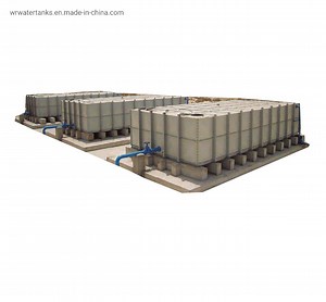 [Hot Item] 41000L Diameter 6 X Height 1.45m Circular Aquaculture Tanks for Fish Farming Ras Biofloc Fish Tank Container