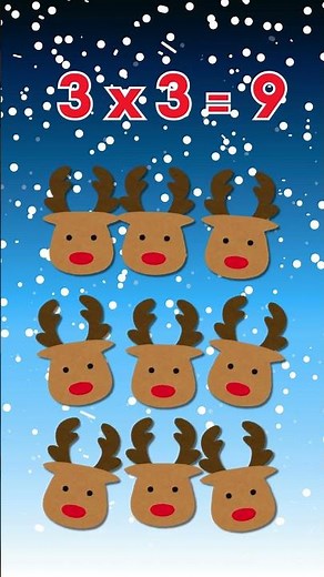 🦌How to multiply - Christmas times tables #timestables #multiplying