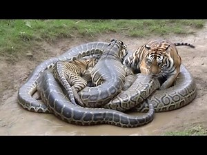 Unexpected Wildlife Moment: Tigers Explore the Python’s Territory
