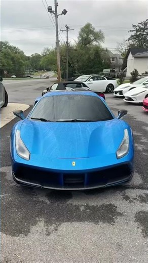 Blue Ferrari 488 GTB Hits Different 💙🔥 Pure Speed & Sound! #ferrari #cars #carvideo