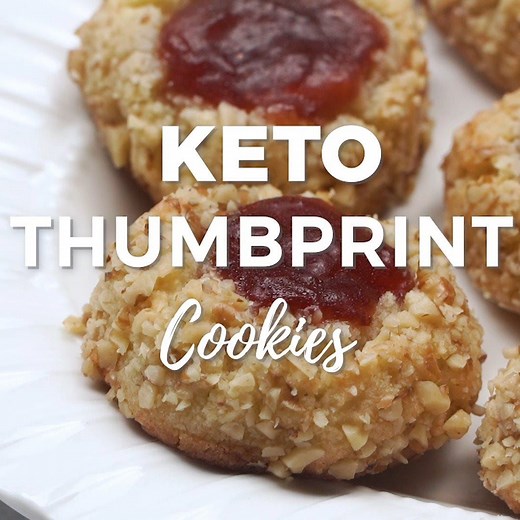 20K views · 50 reactions | These keto thumbprint cookies have all of the elements of your favorite classic thumbprint cookie! A pillowy soft vanilla scented cookie, crusted with chopped walnuts and a dollop of strawberry (or any flavor) of jam nestled in the center. Betcha can’t eat just one! Full recipe here --> https://www.ibreatheimhungry.com/keto-thumbprint-cookies-low-carb/ | I Breathe I'm Hungry | Facebook