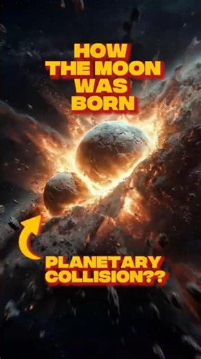 Did you Know How The Moon Was Born | Theia #facts #physics #history #science #gravity #shorts #life