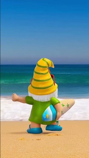 Surf Gnome - Garden Gnome - Garden Decor Ideas