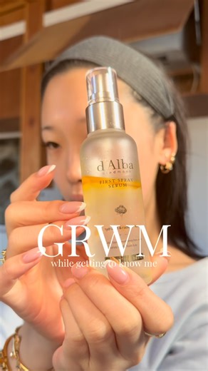 VIA LI on Instagram: "GRWM while getting to know me products used: @dalba_global first serum spray @biodance_global hydro serum @heveblue_global water gel @skin1004official sunscreen @lorealparis concealer @hourglasscosmetics liquid blush + powder blush @wonderskin lip stain @patricktabeauty lipliner, brow pencil @wakemake_official eyeliner @diorbeauty highlighter + lip maximizer gloss @saiebeauty setting spray"