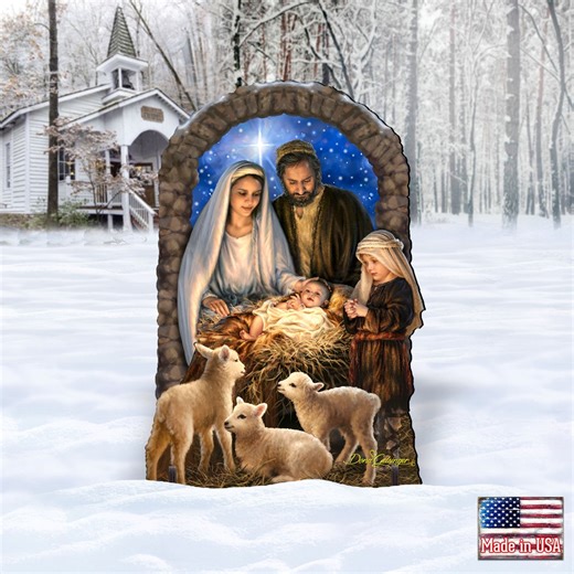 Outdoor Miracle Nativity Yard Dona Gelsinger Art Religious Garden Wooden Christmas Lawn Sign, Handcrafted in the USA - 8461042-1F-1201 - Etsy