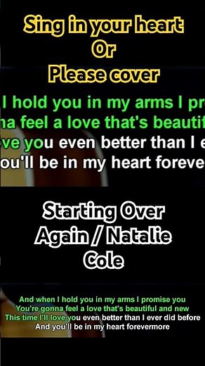 Starting Over Again / Natalie Cole acoustic karaoke/ sing in your heart Or please cover