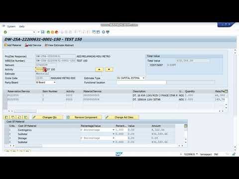 How to Add Materials in SAP ERP Estimate Part 2 #SAP #ERP #TNEB #estimateprocess #saptutorial