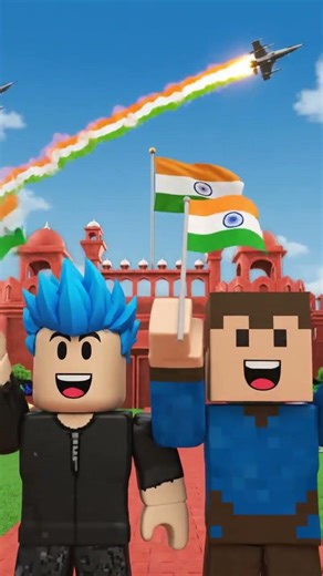 Roblox Family & Friends Celebrate Republic Day🇮🇳 Minecraft x Roblox Fun 26 January 2026#viral #video
