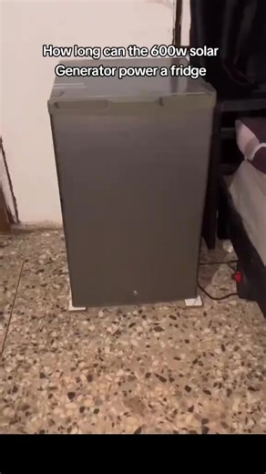Testing 600 Watts ZESE Solar Generator with Mini Fridge