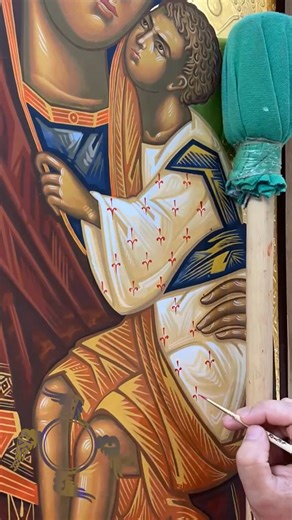 72K views · 6.1K reactions | Icon Experience • Iconography • Egg Tempera Music: @oakstudiosok #sacralart #iconpainting #iconography #craft #howtopaint #eggtempera #BlessedVirginMary #ChildJesus | icon_experience | Facebook