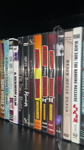 My entire collection! #extremecinema #disturbingmovies #dvdcollection #augustunderground #vomitgore