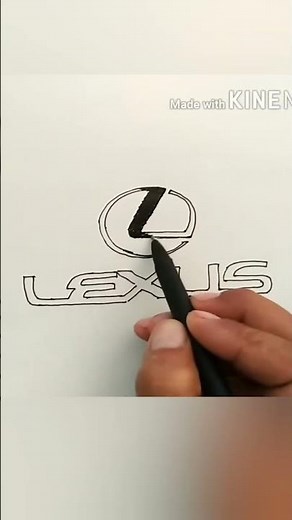How to Draw Lexus Logo Step by Step #shorts
