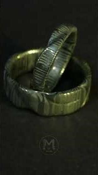 Hand Carved Damascus Steel Rings