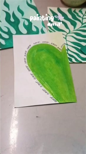 “Painting Love in Green | Aesthetic DIY Poster”#diy #shorts #painting