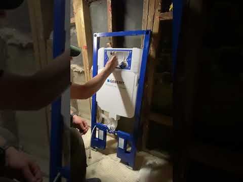 Pt1 Wall hung toilet with bidet toilet seat mock up install
