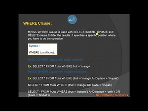 19 MySQL WHERE Clause in Telugu