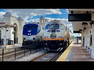 Amtrak & SunRail trains at Orlando Health/ Amtrak Station!