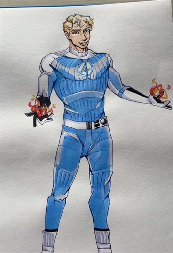 Improving My Drawing Skills: The Human Torch